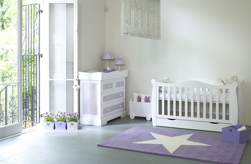 purple lavender colour nursery from Blue Almonds
