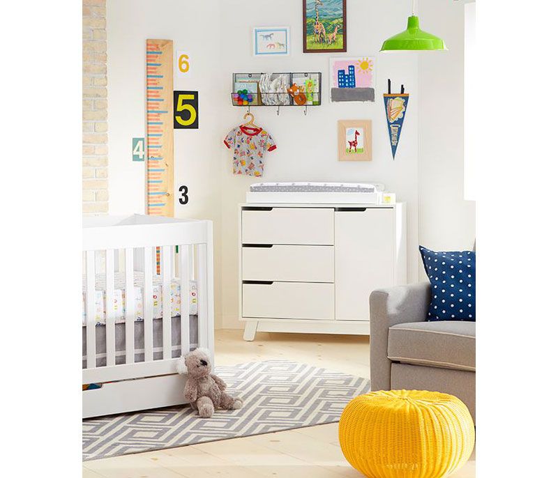bright and happy nursery for a boy