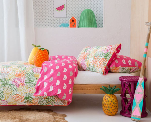 fruity kids bedding