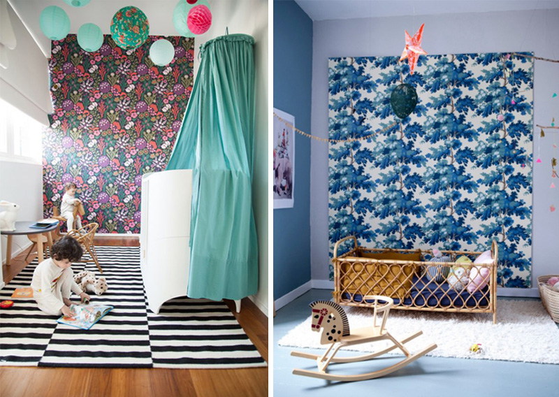 accent wall in nursery rooms