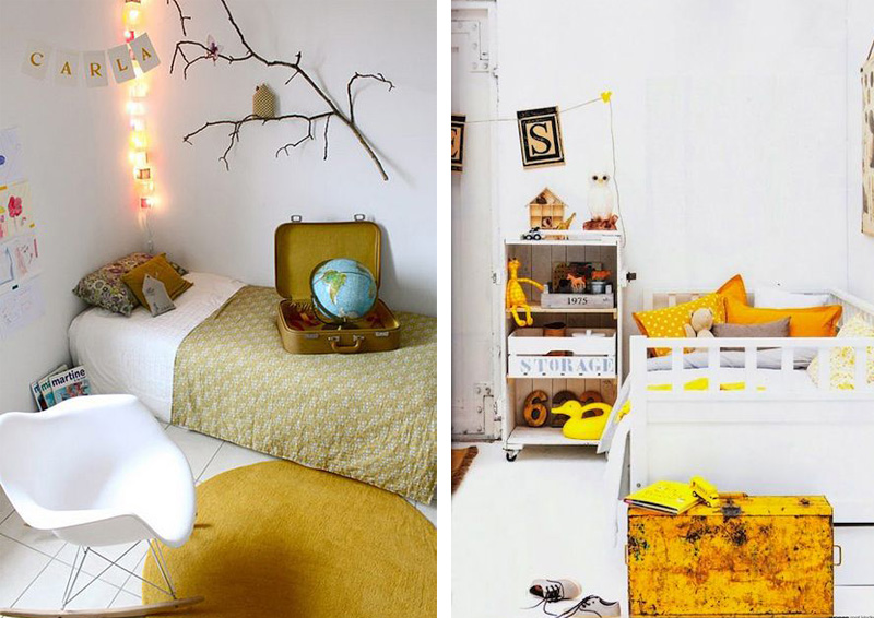 neutral gender kidsrooms with colour