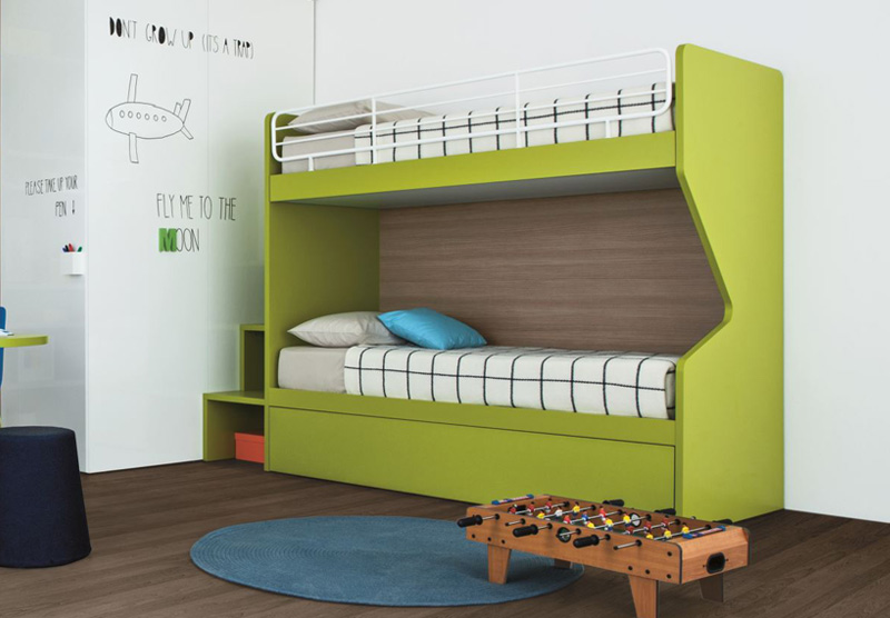 Original And Fun Bunkbeds On Kids Interiors, Bunk Beds With Guest Bed Underneath