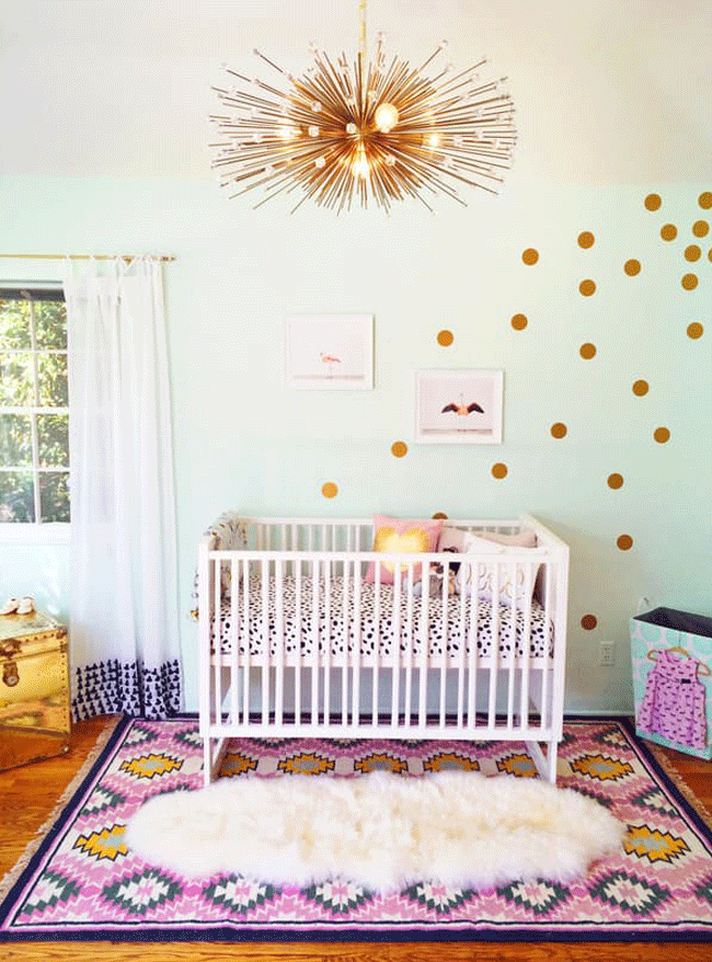 glamourous nursery for a girl