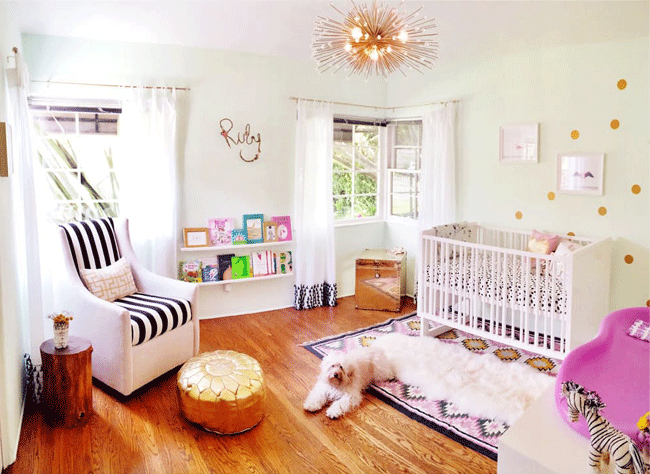 glamourous nursery for a girl