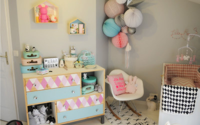 ROOMTOUR : LILA ROSE’S PASTEL NURSERY WITH GRAPHIC DETAILS