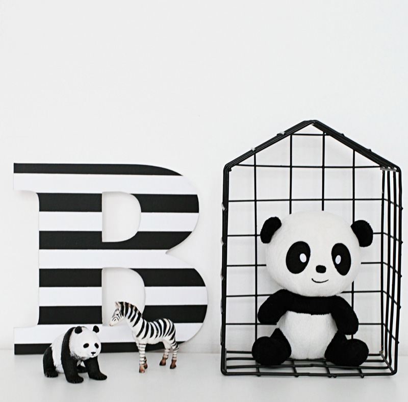 black and white panda plushtoy