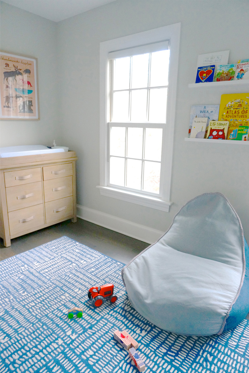 natural oak changing table