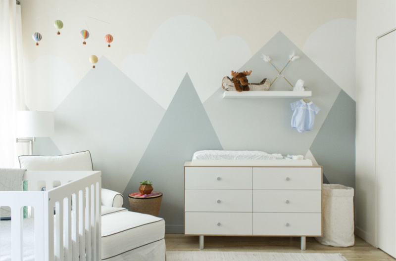 mountain wallart nursery