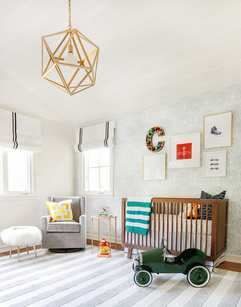 gold green boy nursery