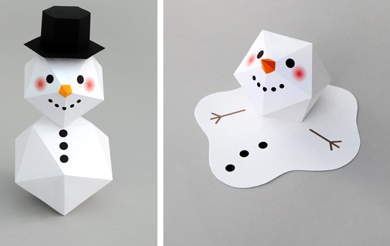 paper snowman diy