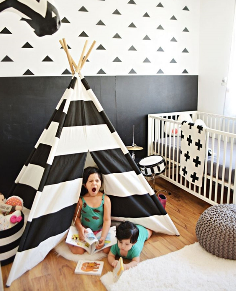 Teepees and Playtents in Boys' Rooms by Kids Interiors