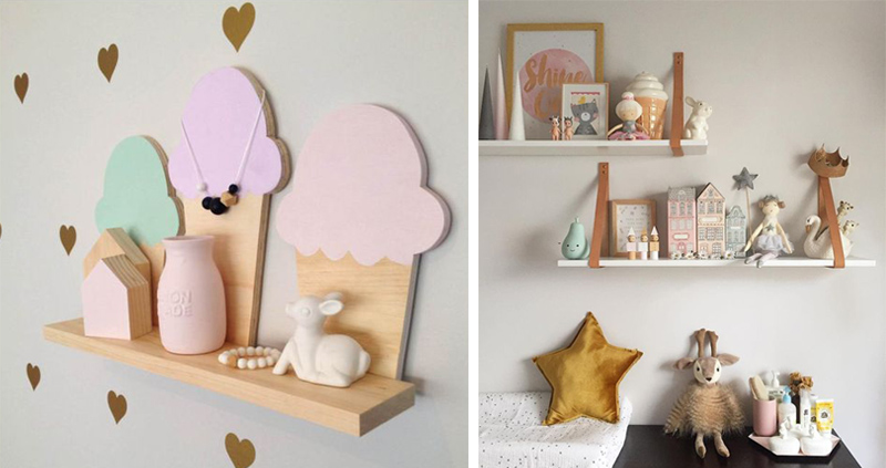 Stylish Shelves In Kids Rooms By, Wall Shelves For Toddler Room