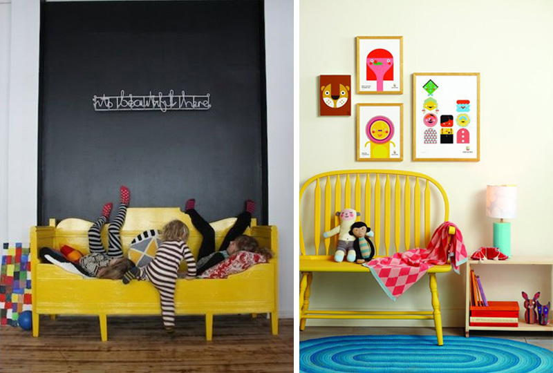 yellow furniture childrens room