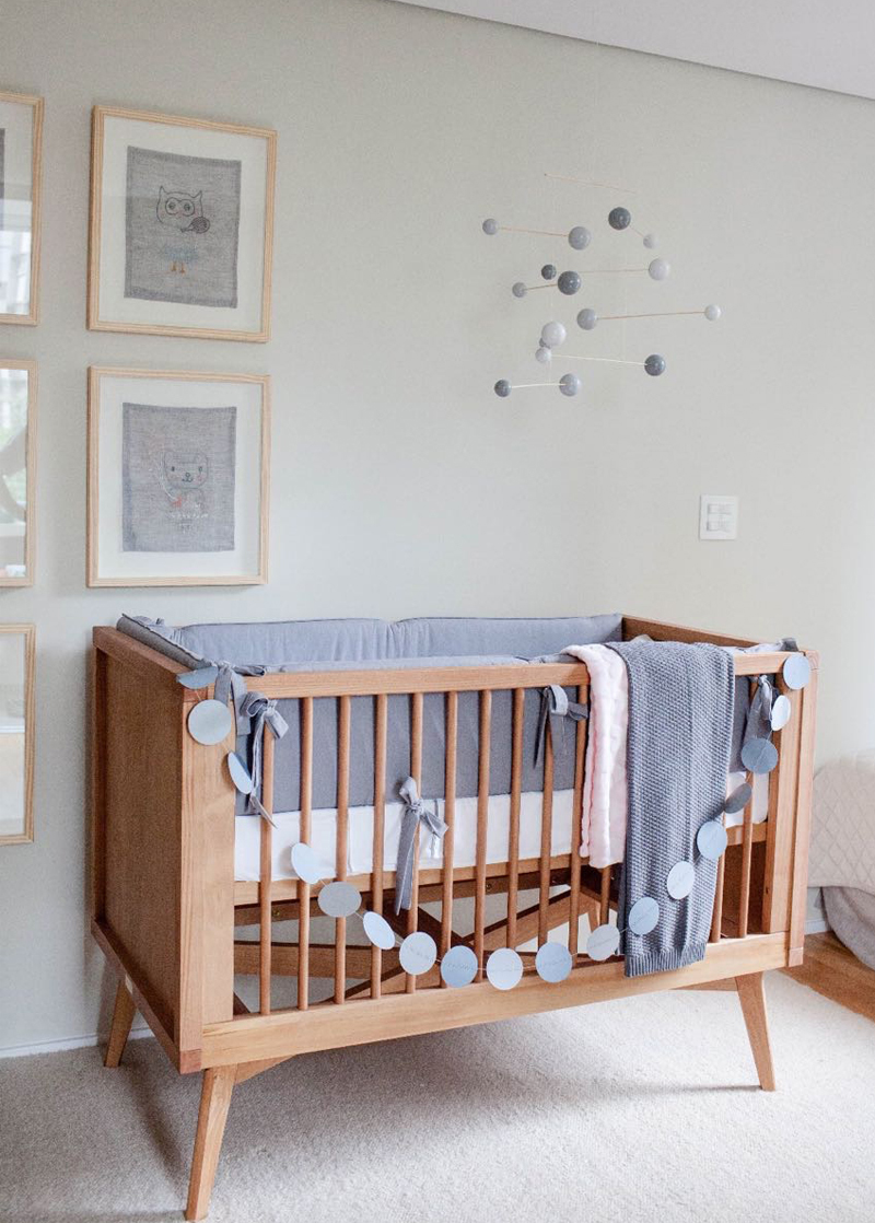 A Blue and Grey Nursery for a Baby Girl by Kids Interiors