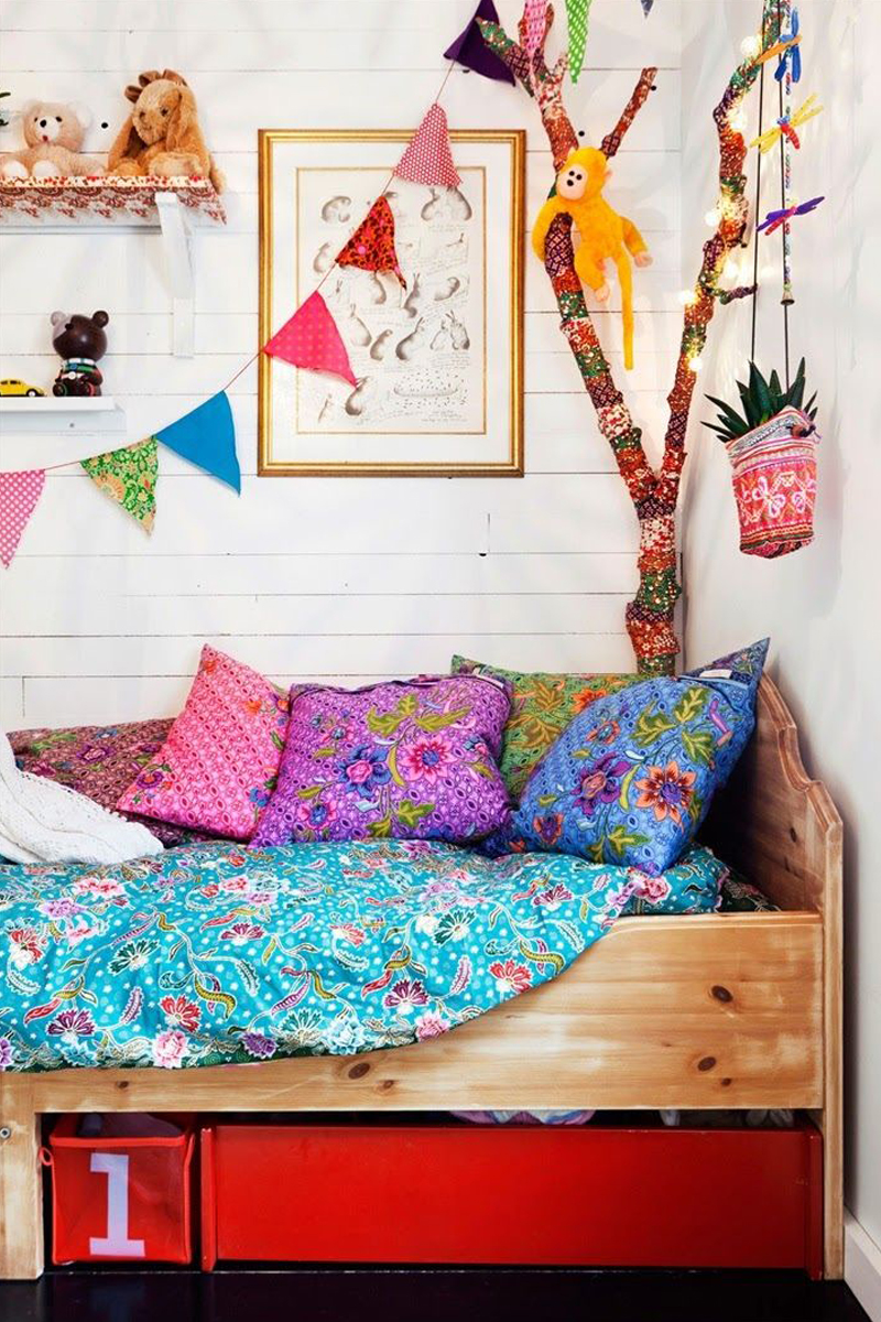 playful colourful kids room