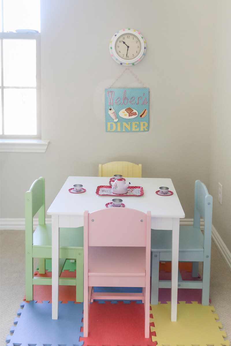 colourfaul chairs playroom