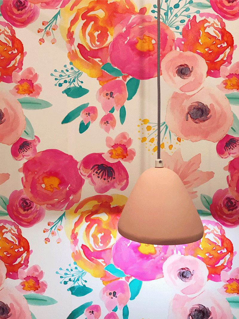 big floral wallpaper