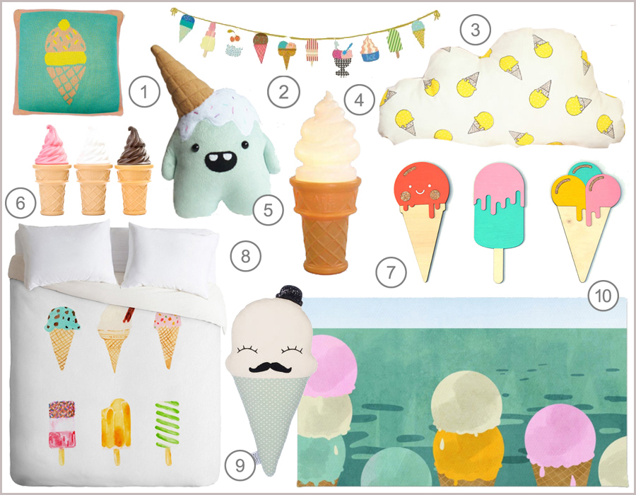 icecream décor kids' rooms