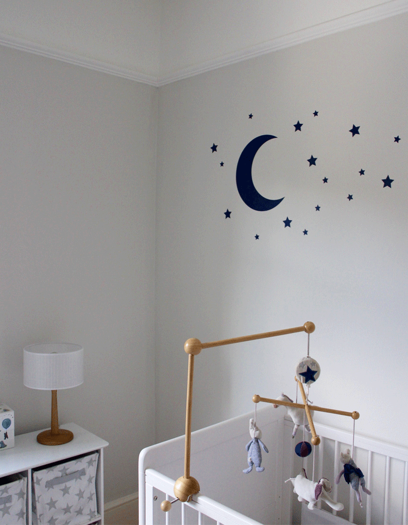 moon and star stickers