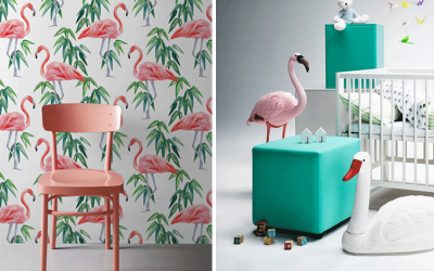 FLAMINGOS IN KIDS INTERIORS