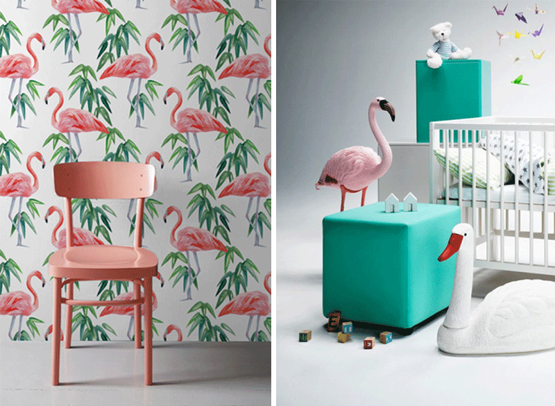 flamingo décor childrens room