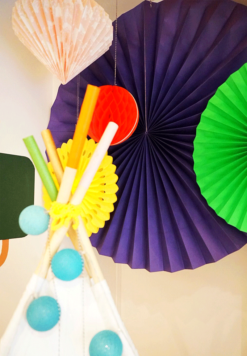 paper ceiling pom poms