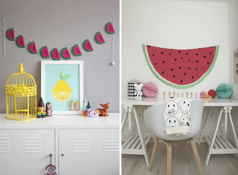 fruity decor kids rooms