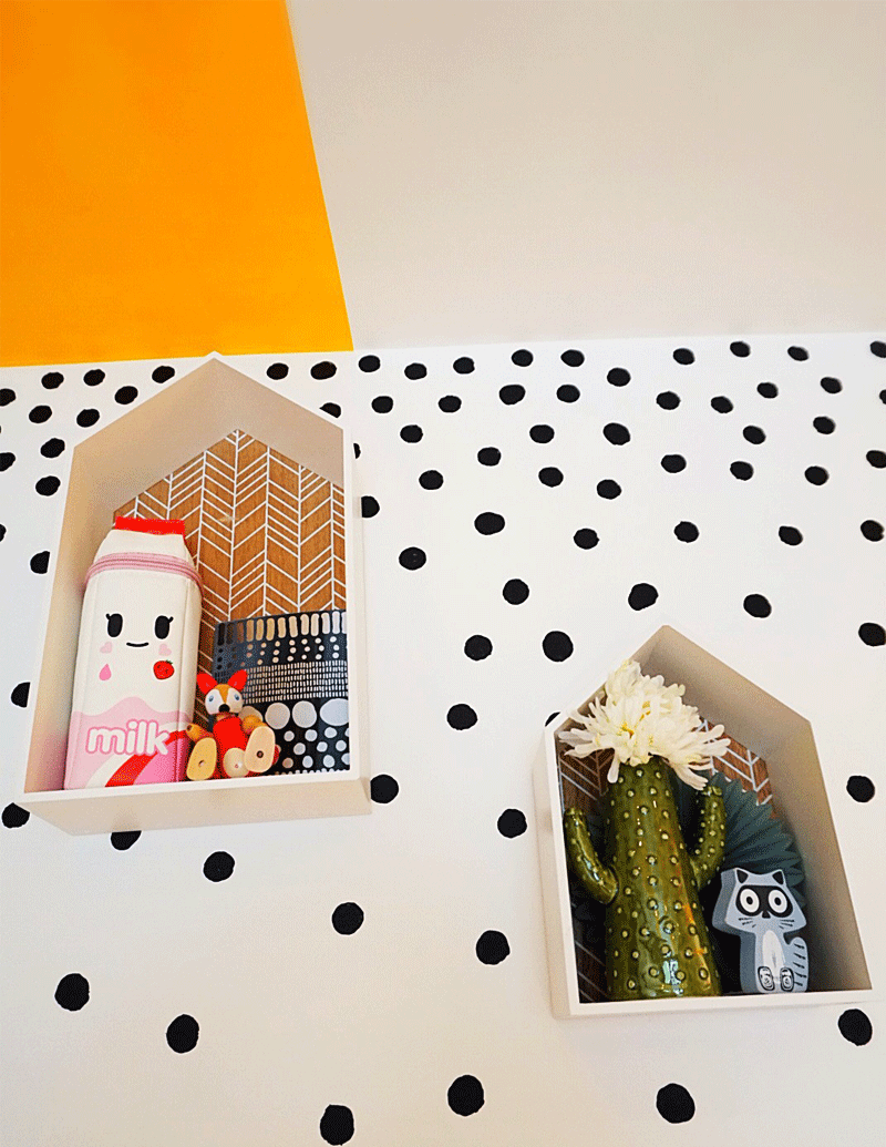 black dots kids room