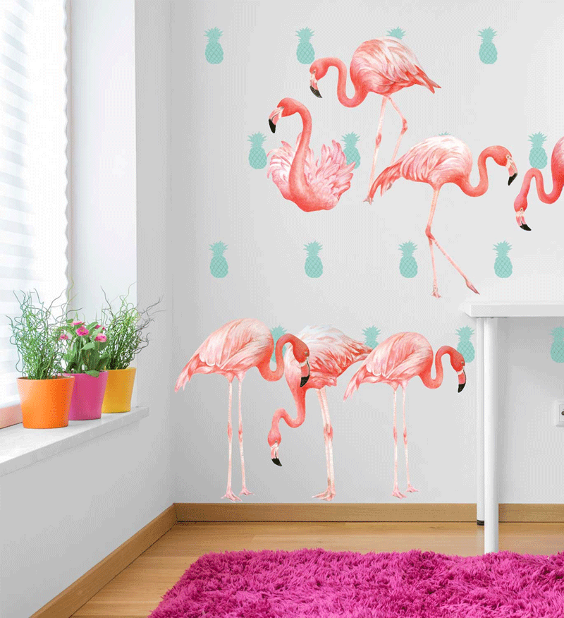 flamingo wall decals