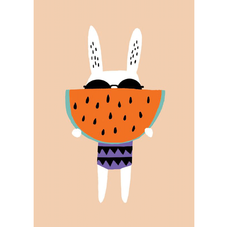 watermelon poster by becky baur