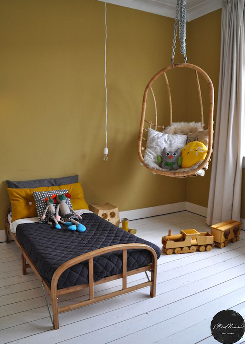 kids room with hanging chair