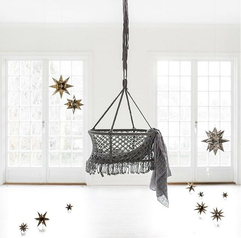 crochet suspended bassinet