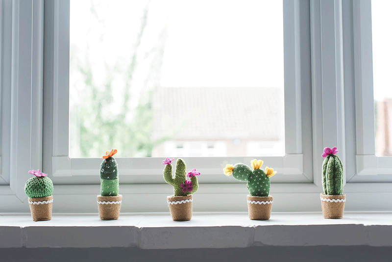 crochet cactus decor