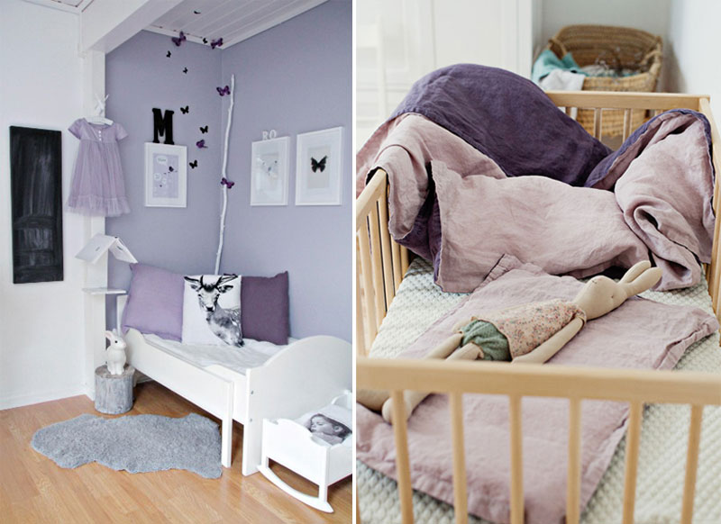 purple childrens rooms