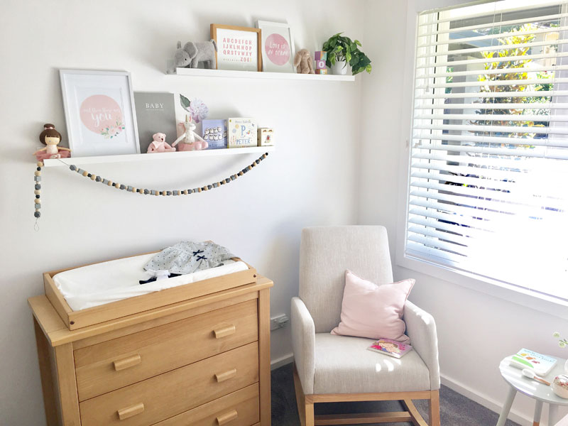 natural wood changing table