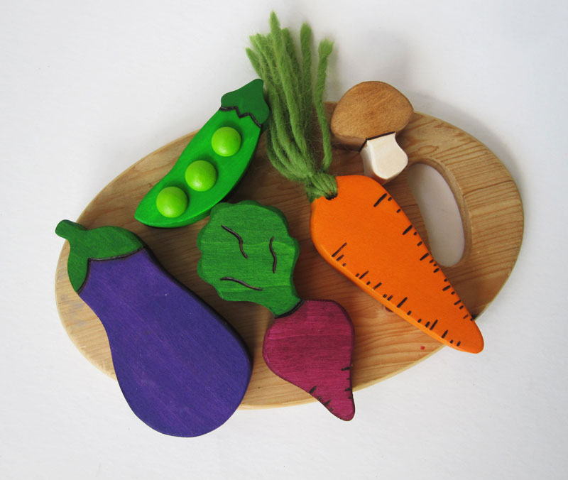 wooden vegetable toys