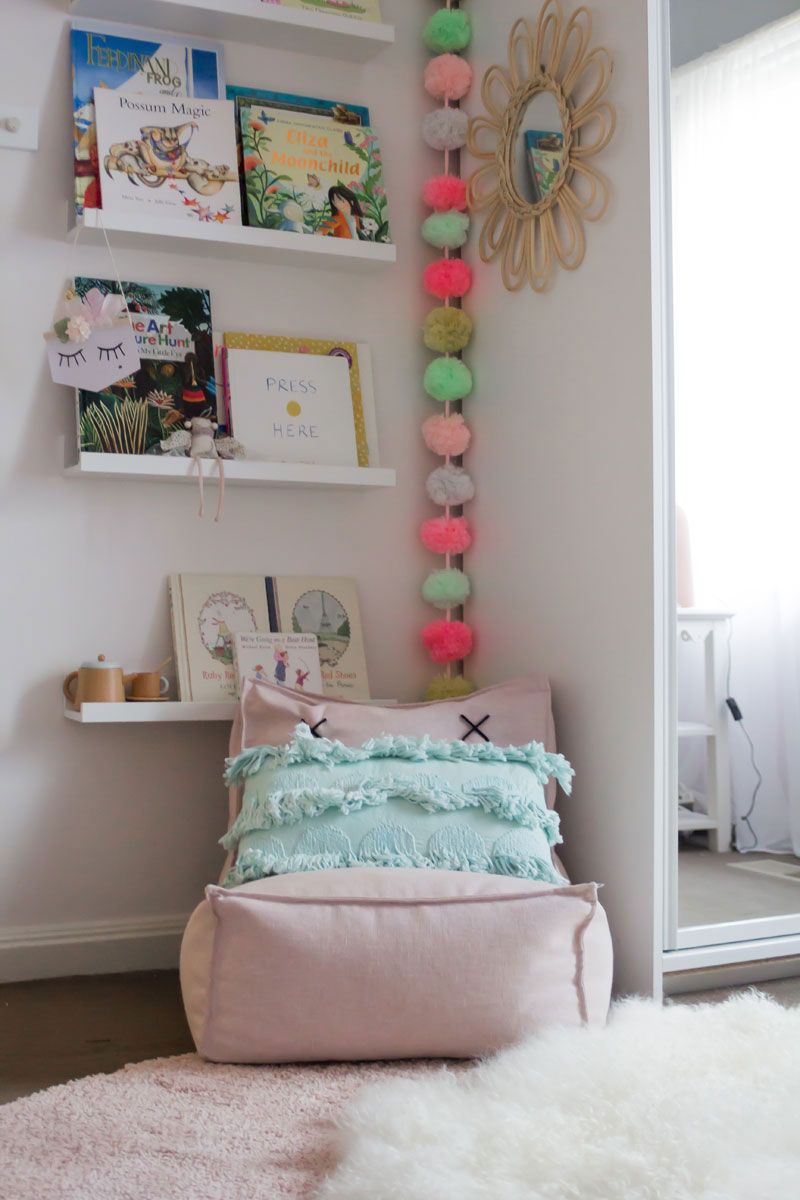 neon pom pom garland