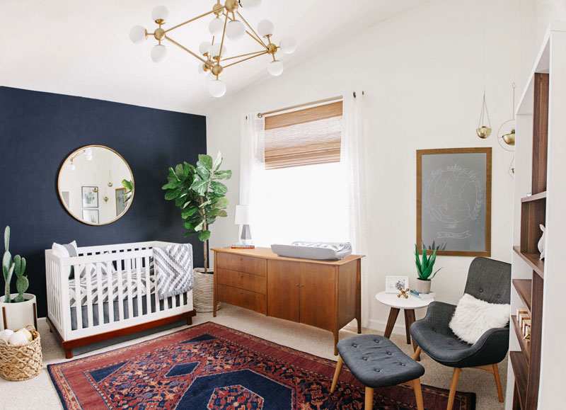 mifnight blue baby nursery rooms