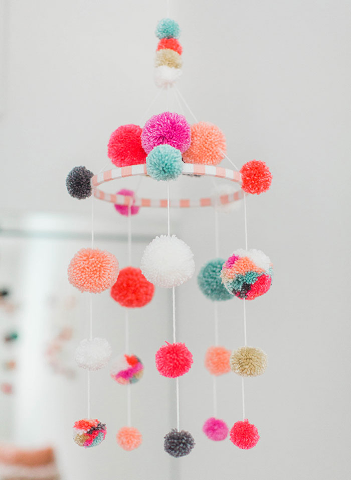 pompom nursery mobile