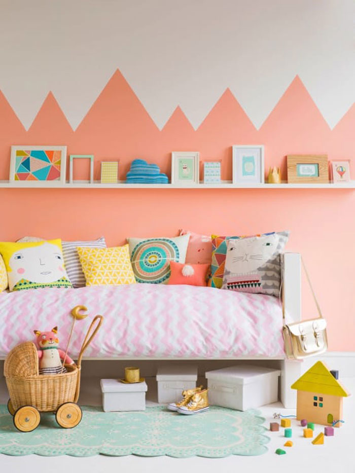 living coral in kids interiors