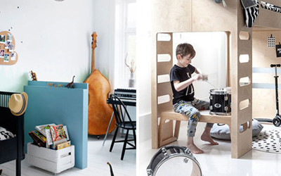 INSTRUMENTS AND MUSIC DECOR IN KIDS’ ROOMS