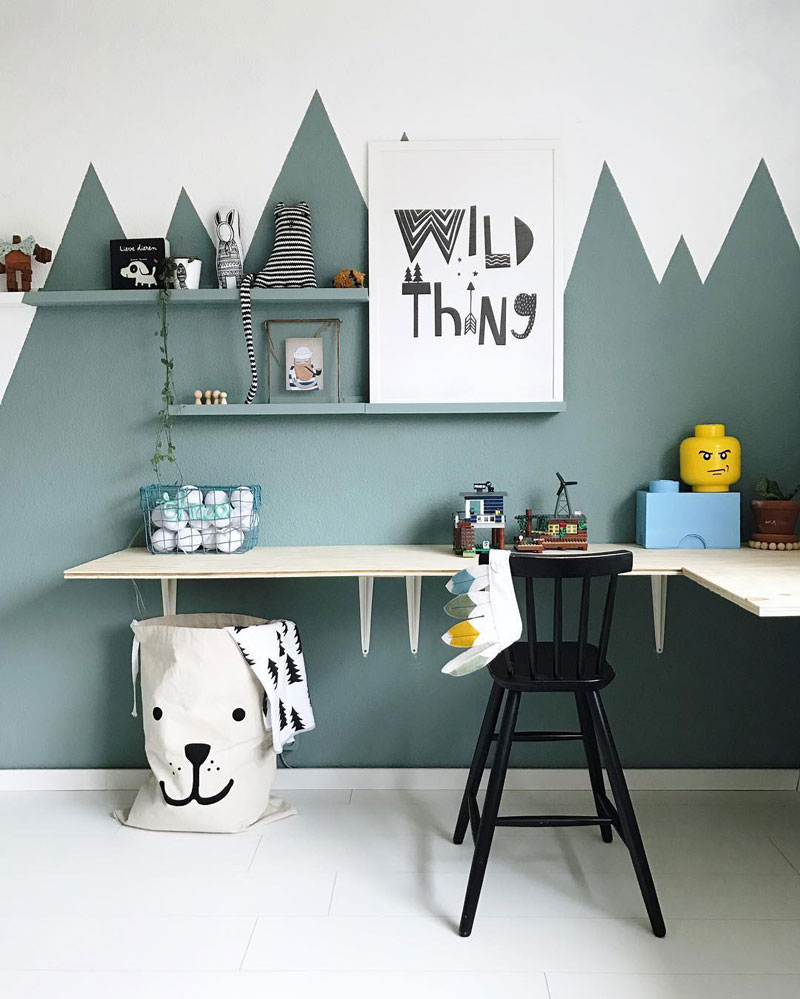 pops of yellow in kids rooms