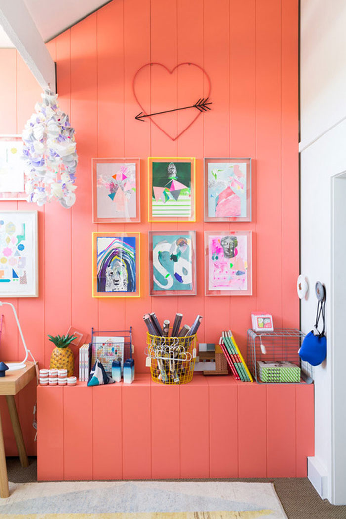 pantone coral living paint