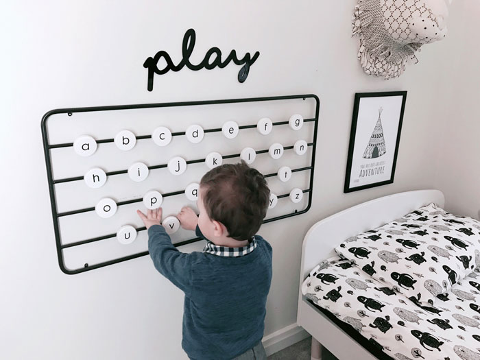 learning the alphabet decor