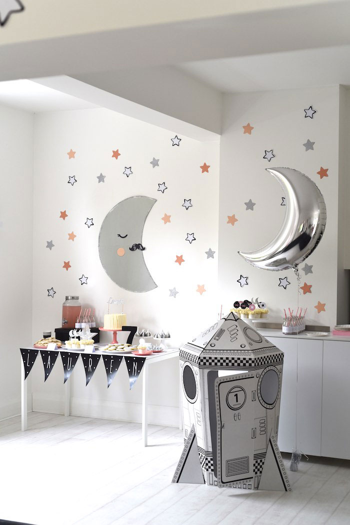 out of space kids party decor