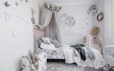 ROOMTOUR : ALEXIA’S WHIMSICAL GREY BEDROOM WITH FLORALS