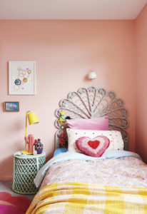 rattan peacock headboard