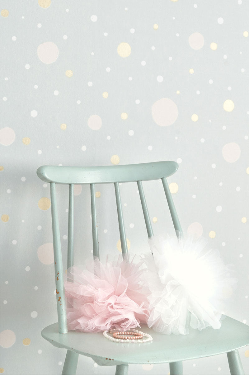 blue grey wallpaper with dots