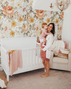 coral pink flowery wallpaper