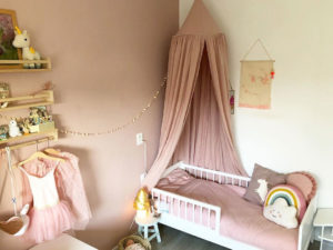 dusty pink girl's room